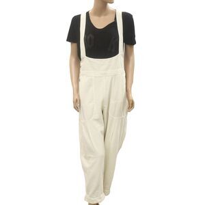 Free People We The Free Felix Tapered Overalls Jumpsuit Pinafore Solid L 286887